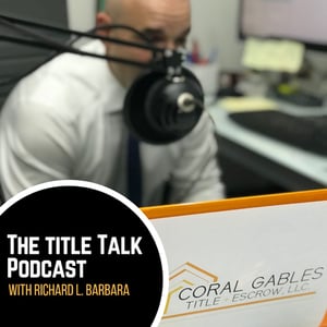 <p>a <a href="CGTitle.com" target="_blank">CGTitle.com</a> production</p><br><p>On this episode of the TitleTALK podcast. Rich gives a keynote talk to a group of Realtors on "The Key To Closing More Real Estate Deals"</p><br><p>Follow Coral Gables Title on Instagram: <a href="Instagram.com/CGTitle" target="_blank">Instagram.com/CGTitle</a></p><br /><hr><p style='color:grey; font-size:0.75em;'> Hosted on Acast. See <a style='color:grey;' target='_blank' rel='noopener noreferrer' href='https://acast.com/privacy'>acast.com/privacy</a> for more information.</p>
