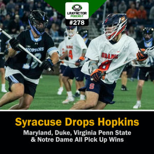 Syracuse Drops Johns Hopkins, Maryland, Notre Dame, Virginia & Duke All Win (LaxFactor Podcast #278)