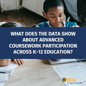 What does the data show about advanced coursework participation across K-12 education?