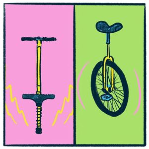 Pogo Sticks vs. Unicycles: a playful debate