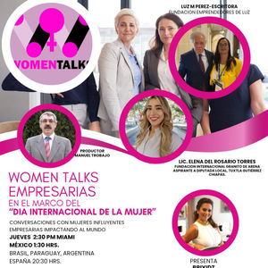 Programa Women Talks invitada Luz M. Pérez y día Marzo 14 2024